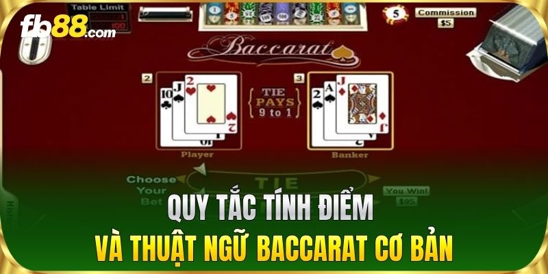 Quy tắc tính điểm và thuật ngữ Baccarat cơ bản